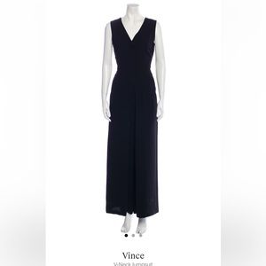 Vince Wide Leg V-Neck Jumpsuit